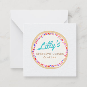 Custom Cupcake or Cookie Decorator Note Card