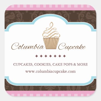 Custom Cupcake Packaging Stickers by colourfuldesigns at Zazzle