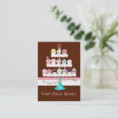 Custom Cupcake Sweet Shoppe Business Cards (Standing Front)