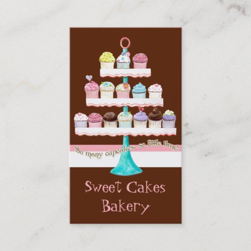 Custom Cupcake Sweet Shoppe Business Cards