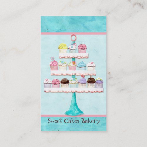 Custom Cupcake Sweet Shoppe Business Cards