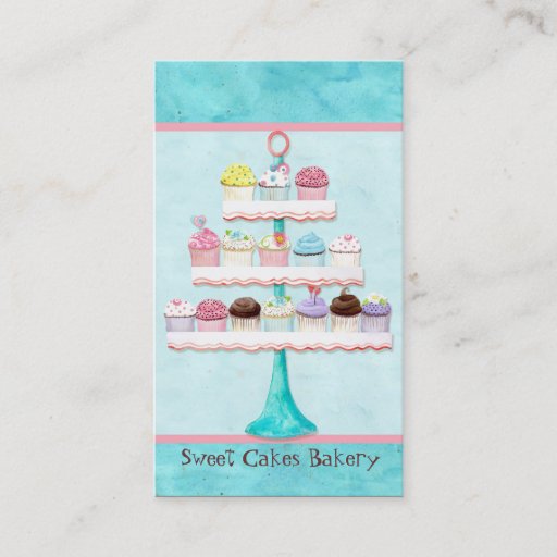 Customizable Custom Cupcake Sweet Shoppe Business Cards