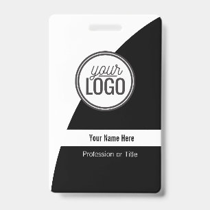Custom Curved Color Block Professional Name Badge