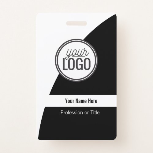 Custom Curved Color Block Professional Name Badge