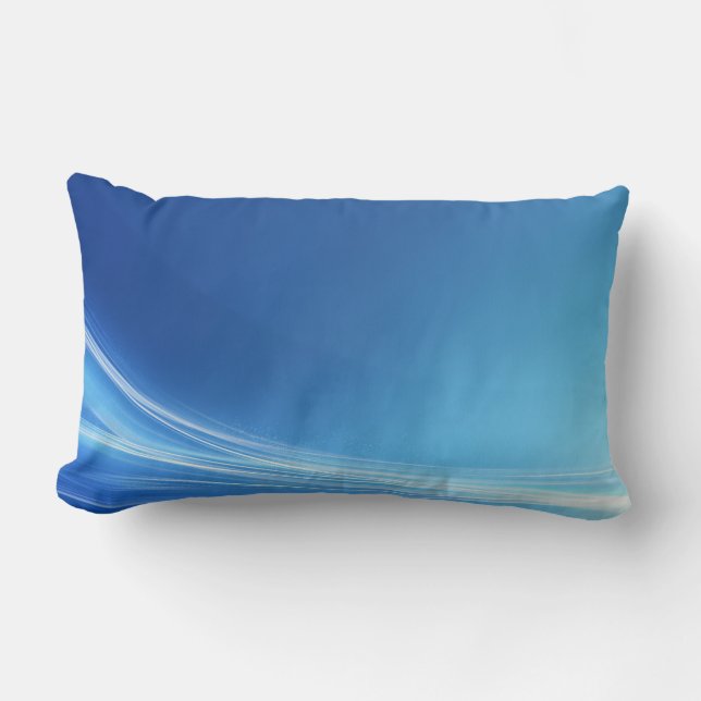 Custom Cushion – Blue Wave Pattern (Front)