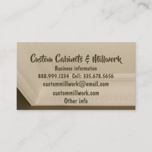 Custom Custom Cabinets & Millwork Business Card