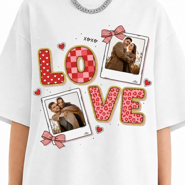 Custom Custom Couple Photo Valentine Gift  Tri-Blend Shirt (Creator Uploaded)