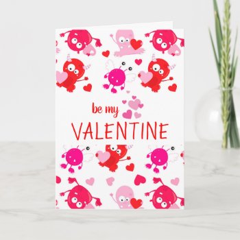 Custom Custom Cute Monster Valentine's Day Holiday Card by custom_party_supply at Zazzle