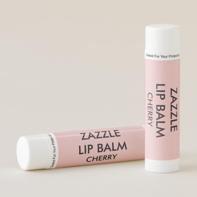 Custom Customizable BABY PINK CHERRY Lip Balm (Front)
