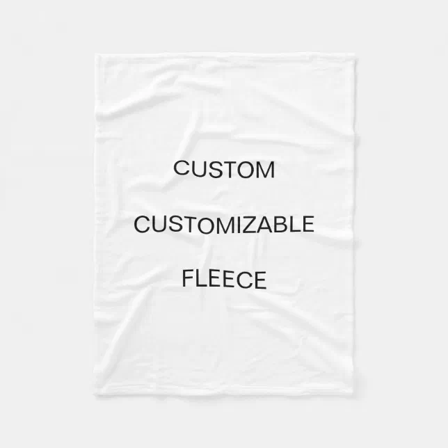 Custom Customizable Customize White Blank Fleece Blanket Zazzle