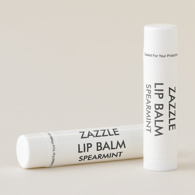 Custom Customizable SPEARMINT Lip Balm Template (Front)