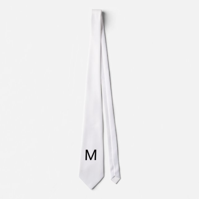 Custom Customize Monogram Design Neck Tie (Front)