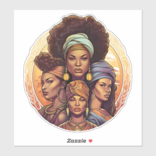 CUSTOM-CUT African American Women Sticker