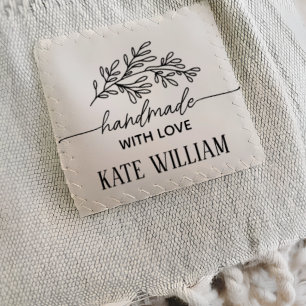 Custom cut and sew Handmade with love Ribbon