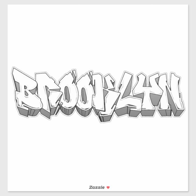 Custom-Cut Brooklyn Graffiti Vinyl Sticker (Sheet)