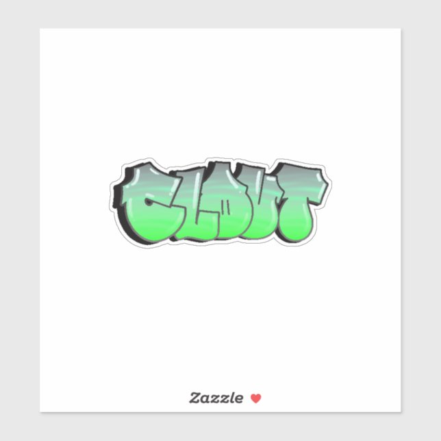 Custom-Cut "Clout" Graffiti Vinyl Sticker (Sheet)