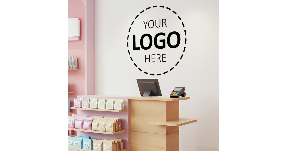 Custom Cut Logo Wall Decal | Zazzle