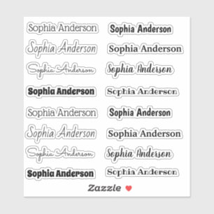 Custom Cut Name Stickers