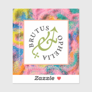 Custom-Cut Vinyl Sand Product Label Watercolor