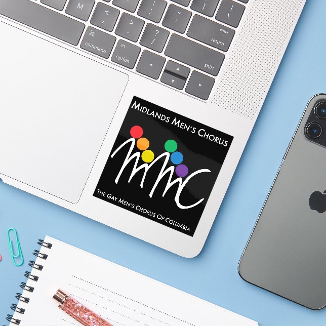 Custom-Cut Vinyl Sticker (Laptop w/ iPhone)
