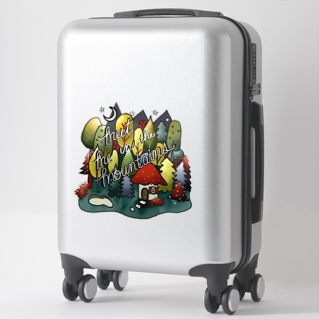 Custom-Cut Vinyl Sticker (Suitcase)