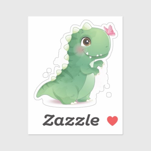 CUSTOM CUT VINYL STICKER  BABY DINOSAUR