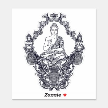 Custom Cut Vinyl Sticker : Buddha by TINYLOTUS at Zazzle