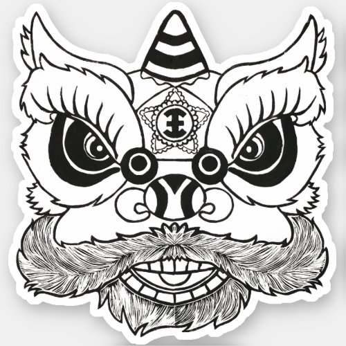 Custom_Cut Vinyl Sticker  Lion Dance 舞獅 