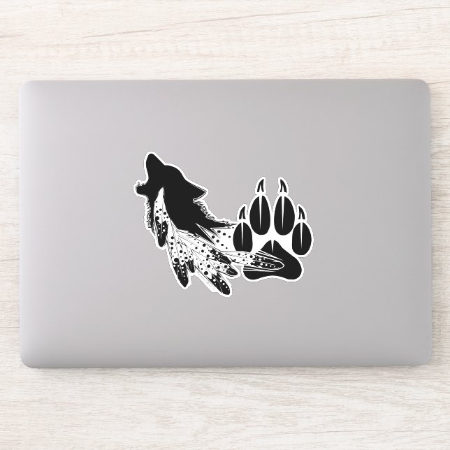 Custom cut vinyl Sticker - Littlewolf- Scott (Computer)
