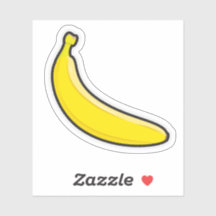 Custom-Cut Vinyl Sticker of a Banana