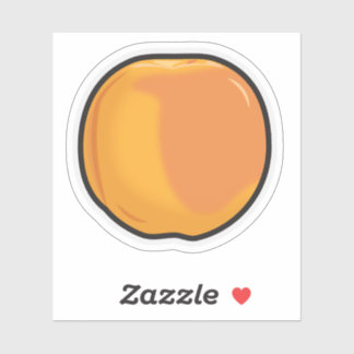 Custom-Cut Vinyl Sticker of a Peach