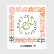 Custom-Cut Vinyl Sticker Product Label Watercolor