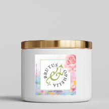 Custom-Cut Vinyl Sticker Product Label Watercolor