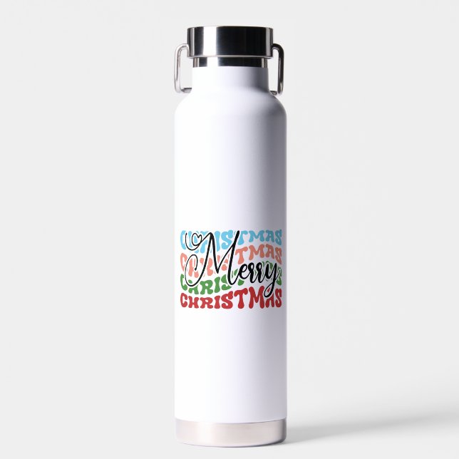 Custom-Cut Vinyl Sticker Water Bottle (Front)