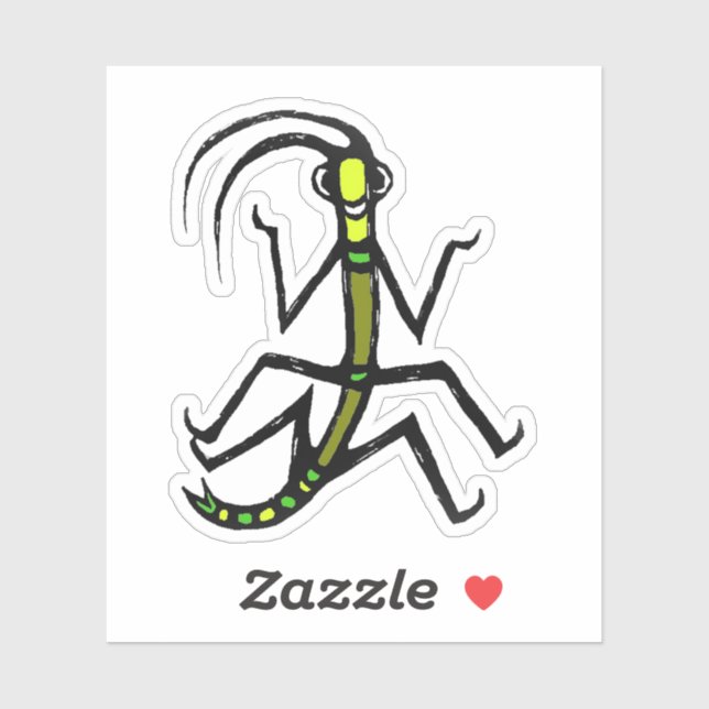 Custom-Cut Vinyl Sticker - Wilbur Walkingstick (Sheet)