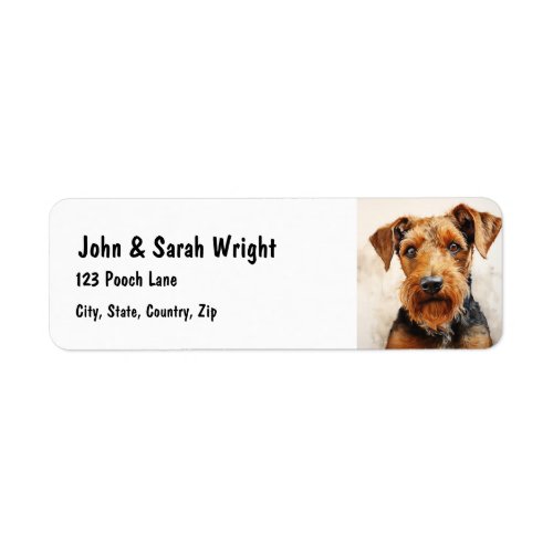 Custom Cute Airedale Terrier  Dog Address Label