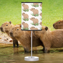 Custom Cute Baby Capybara Nursery Decor Table Lamp