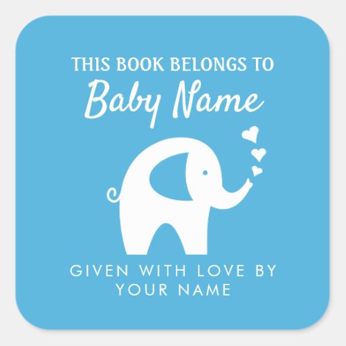 Custom cute baby shower bookplate sticker labels