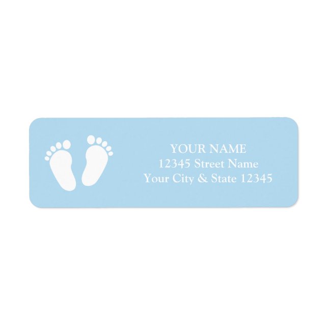Custom cute baby shower return address labels (Front)