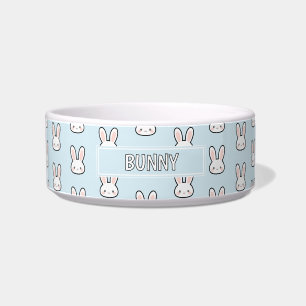 Custom Cute Bunny Face Rabbit Pattern Bowl