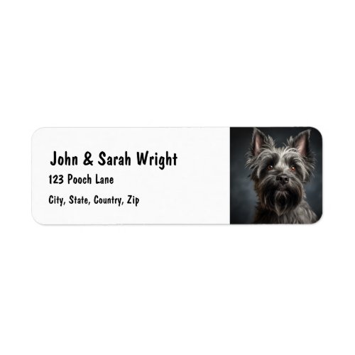 Custom Cute Cairn Terrier Dog Address Label