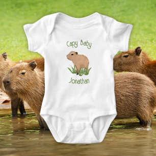 Custom Cute Capybara Pun Baby Boy Nursery Decor Baby Bodysuit