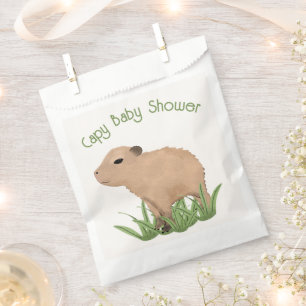 Custom Cute Capybara Pun Capy Baby Shower Favor Bag
