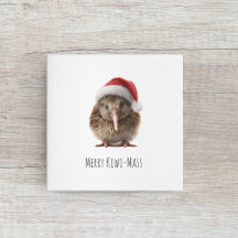 Custom Cute Christmas Kiwi Bird Red Santa Hat