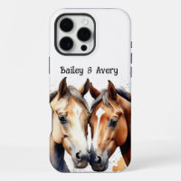Custom Cute Cuddling Horses Couple Love Animals
