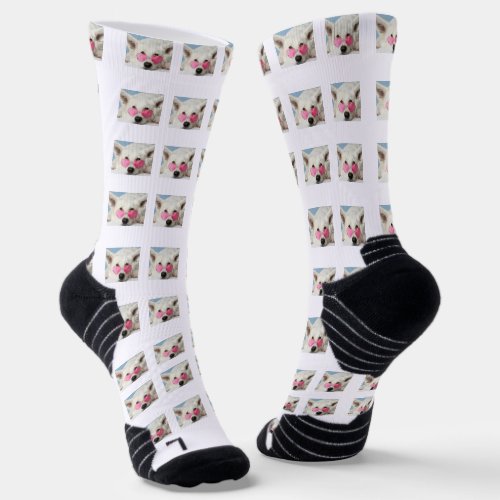 Custom cute dog pattern socks