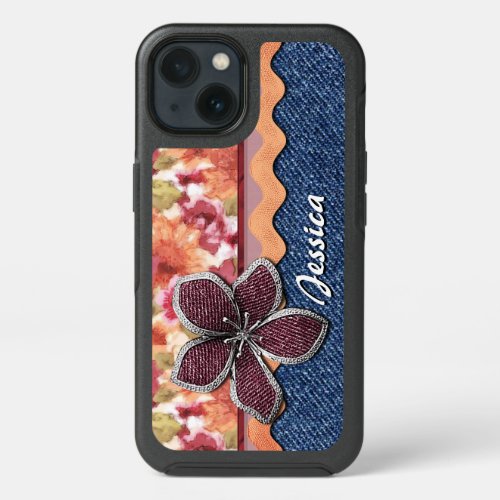 Custom Cute Elegant Summer Floral Art Watercolor iPhone 13 Case
