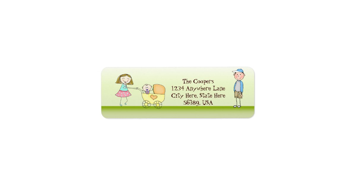 Custom Cute Family Return Address Labels Zazzle