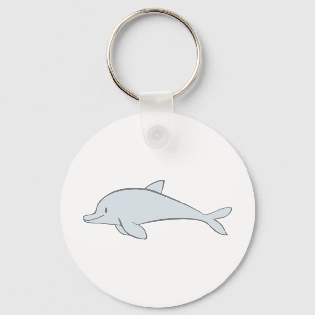 Custom Cute Flipper Dolphin Keychain (Front)