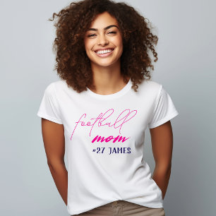 Custom Cute Football Mom Tri-Blend Shirt